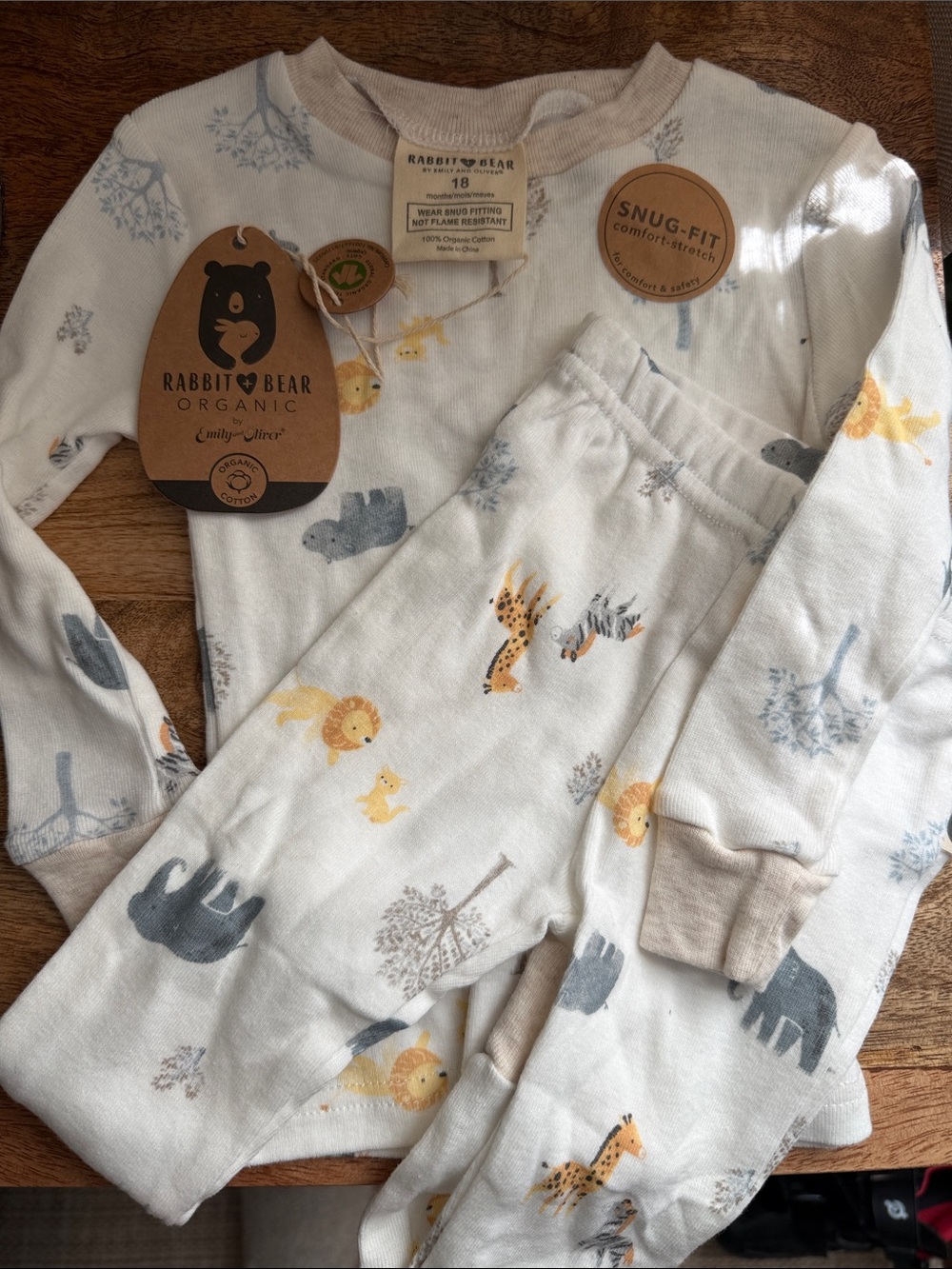 Rabbit Bear - Snug Fit 100% Organic Cotton Pajamas - 18 Months
